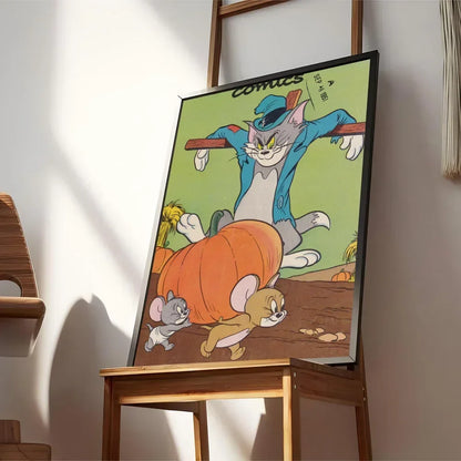 Posters in zwart houtframe ophangen