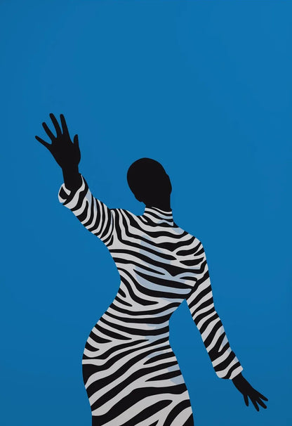 Poster met lijntekening van gezicht