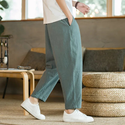 Linnen broek mannen in vintage stijl – Authentieke look