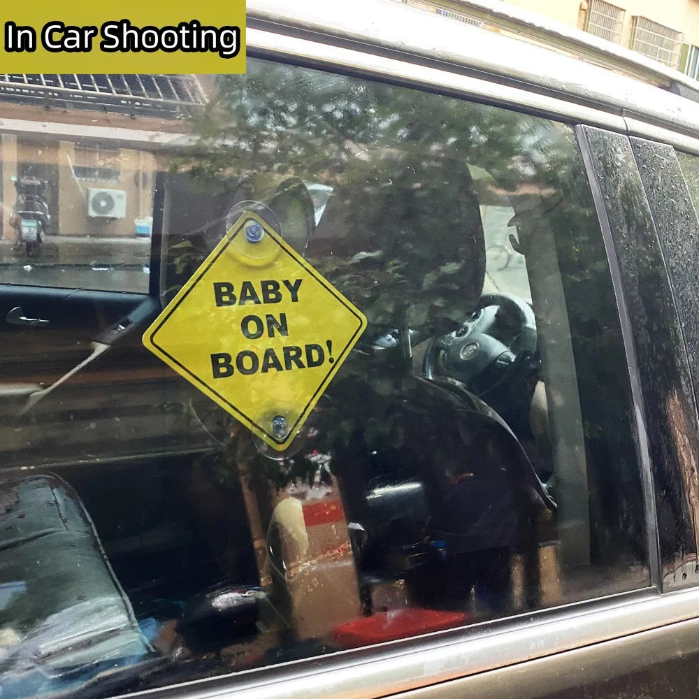Autostickers - Grappige "Baby on Board" Sticker voor Veiligheid en Humor