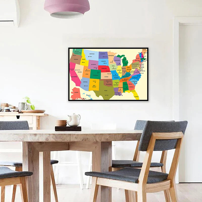 Wereldkaart poster – Makkelijk op te hangen