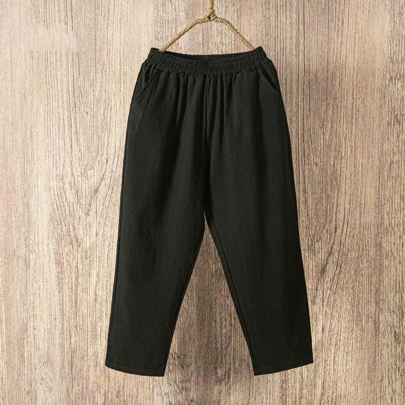 H&M linnen broek dames met hoge tailleband – Modieus en praktisch