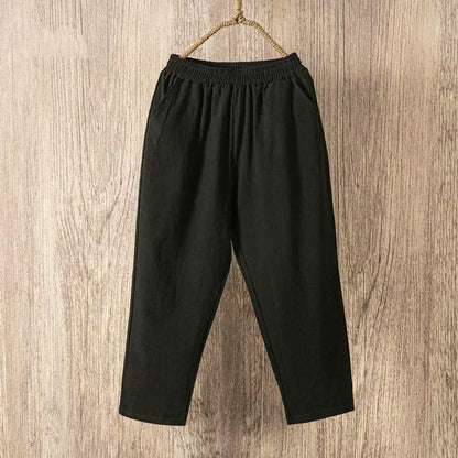 H&M linnen broek dames met hoge tailleband – Modieus en praktisch
