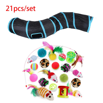 Kattenspeeltjes met veren en balletjes – Multifun