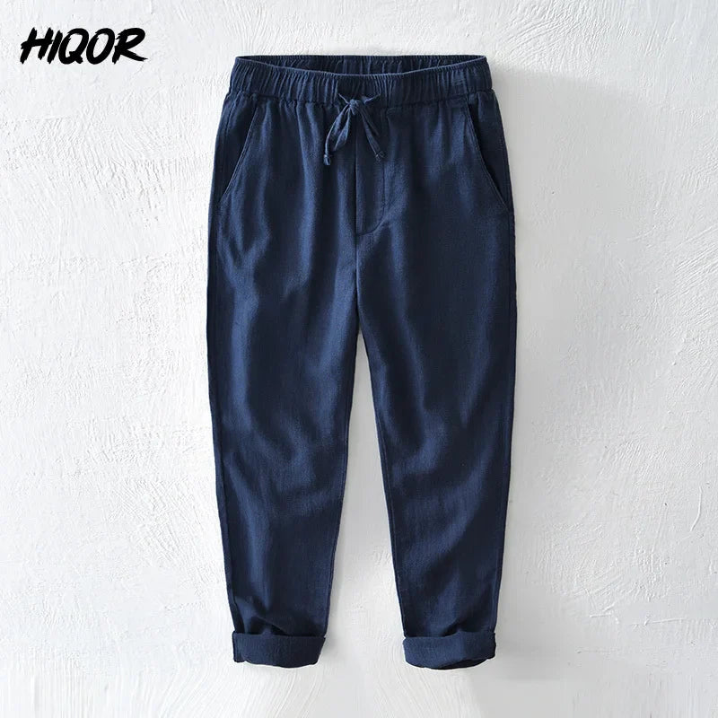 Linnen broek heren in oversized model – Relaxed fit