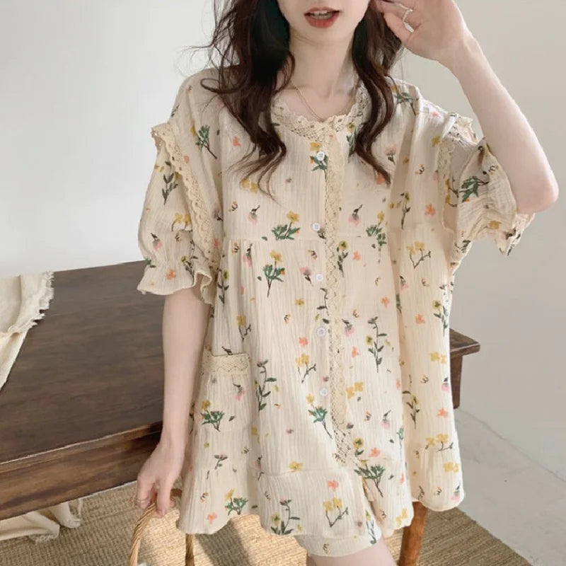 Dames pyjama Zeeman met schattige motieven