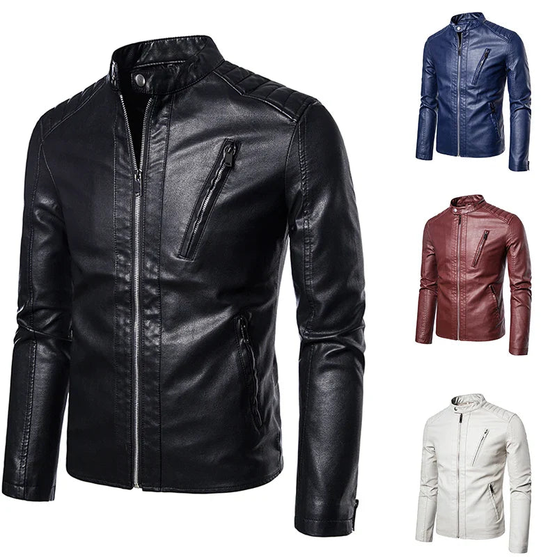 Leren jas heren met afneembare capuchon – Twee looks in één