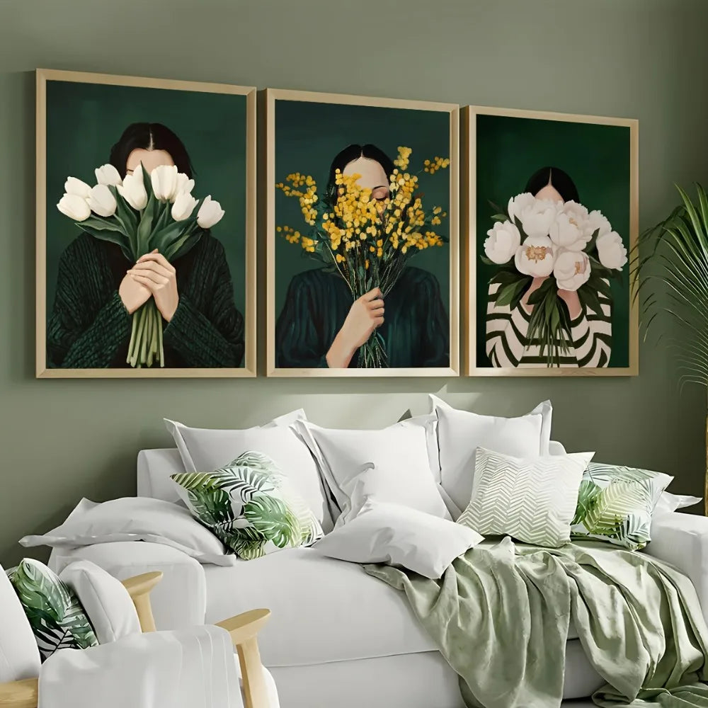 Posters in zwart houtframe ophangen