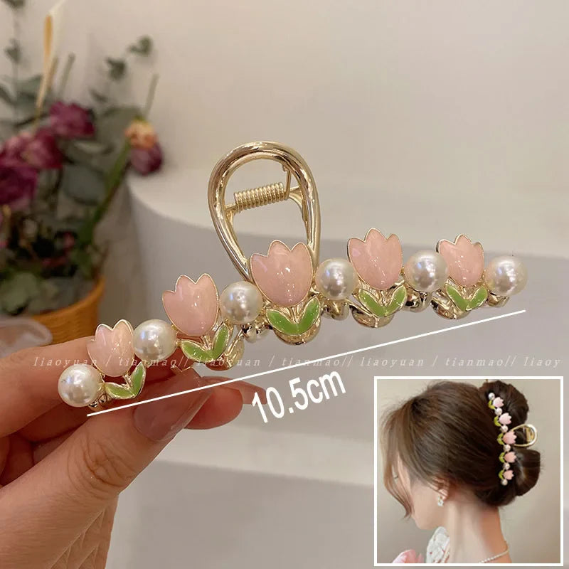 Sierlijke haarband met bloemen voor dames