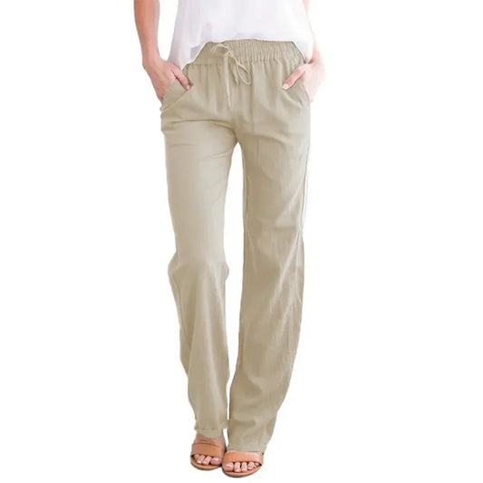 Zara linnen broek met hoge tailleband – Modern silhouet