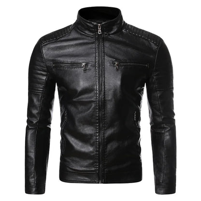 Leren jassen heren - Zwart met stoere details voor een krachtige look