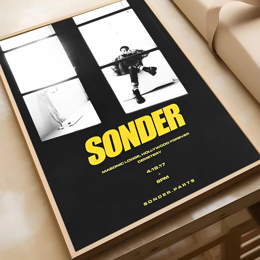 Grote poster voor boven het bed