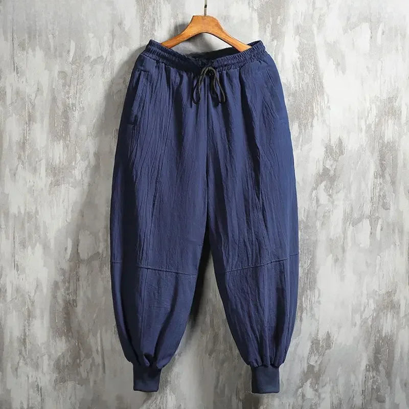 Linnen broek man in natuurlijke kleur – Voor een rustige look