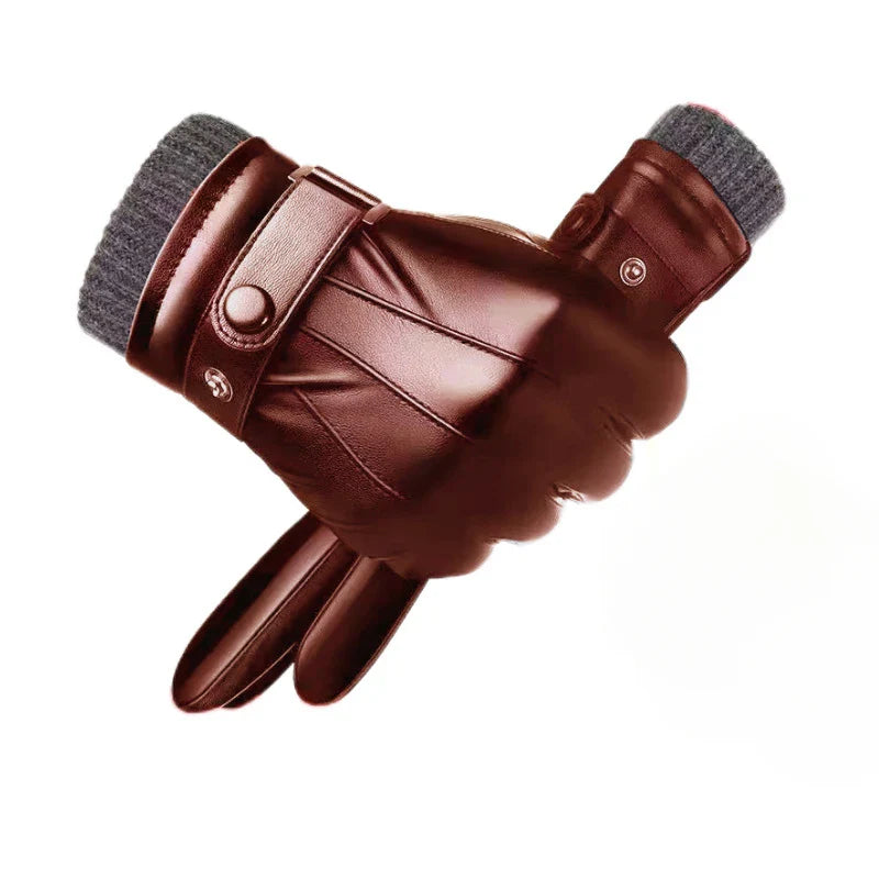 Slanke handschoenen voor heren van echt leder