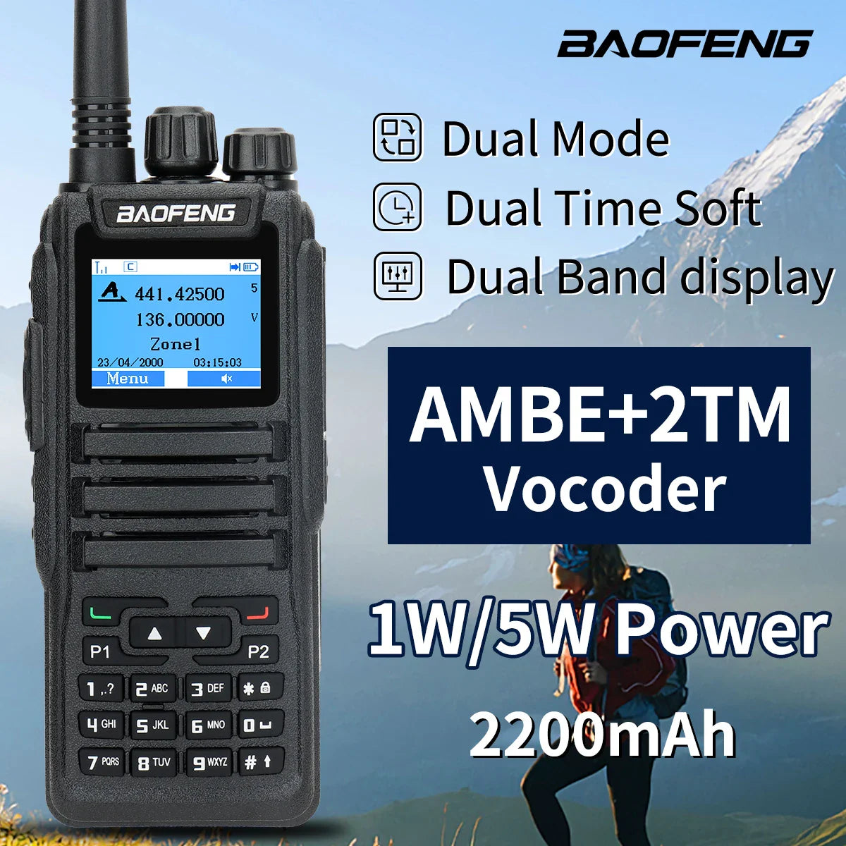 Walkie talkies met bereik tot 5 km