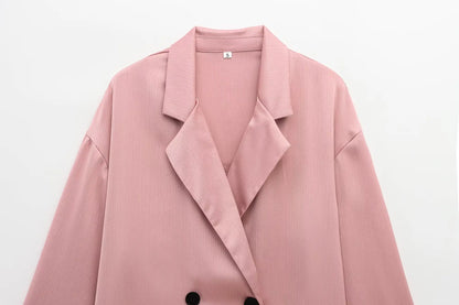 Zara geïnspireerd broekpak dames met dubbele knopen – Trendy twist