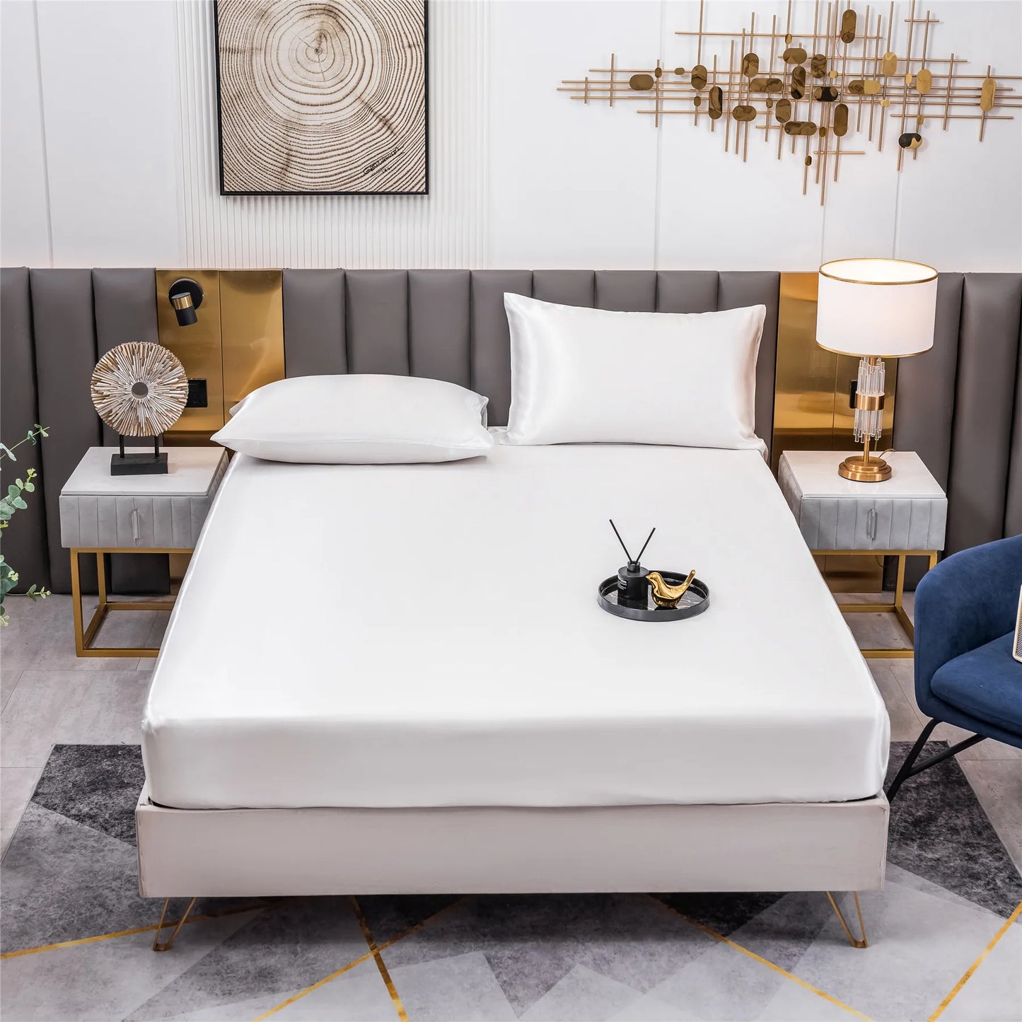 Luxe beddengoed wit satijn – Hotelervaring thuis