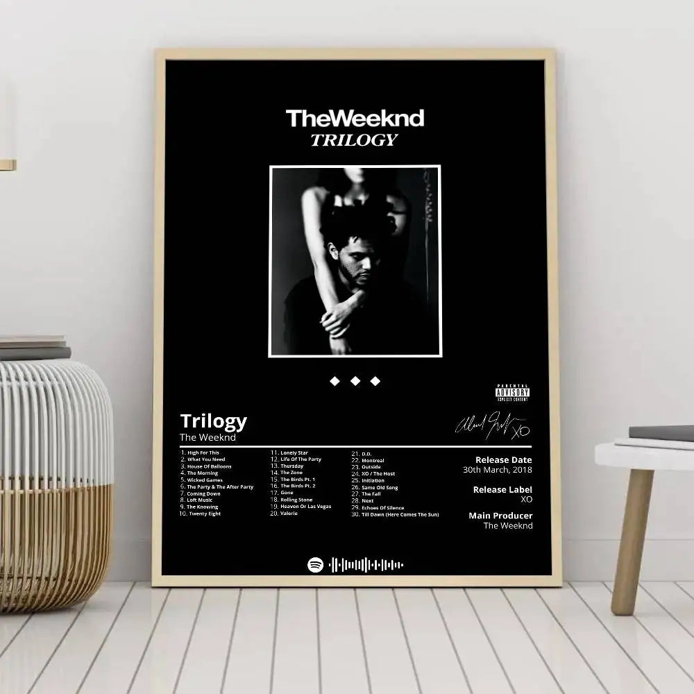 Woonkamer poster met rustgevende kleuren