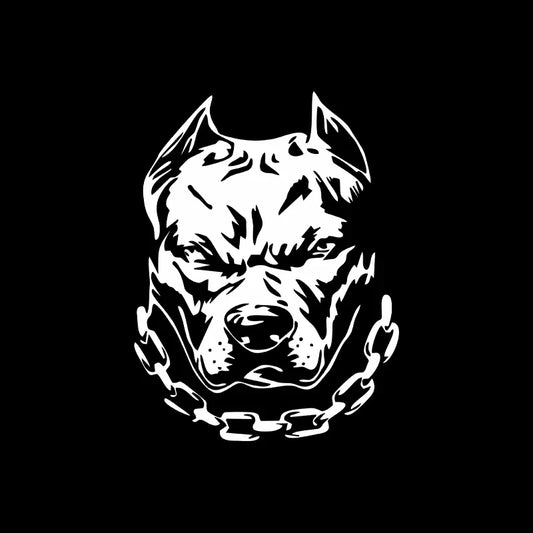 Auto stickers - Stoere Pitbull achterruit ontwerp voor een krachtige uitstraling