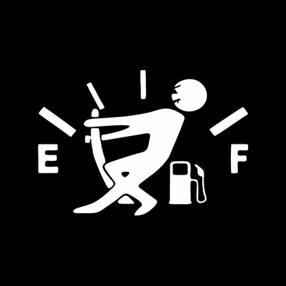 Auto stickers - Kleurrijke brandstofmeter ontwerp voor persoonlijkheid op je achterruit