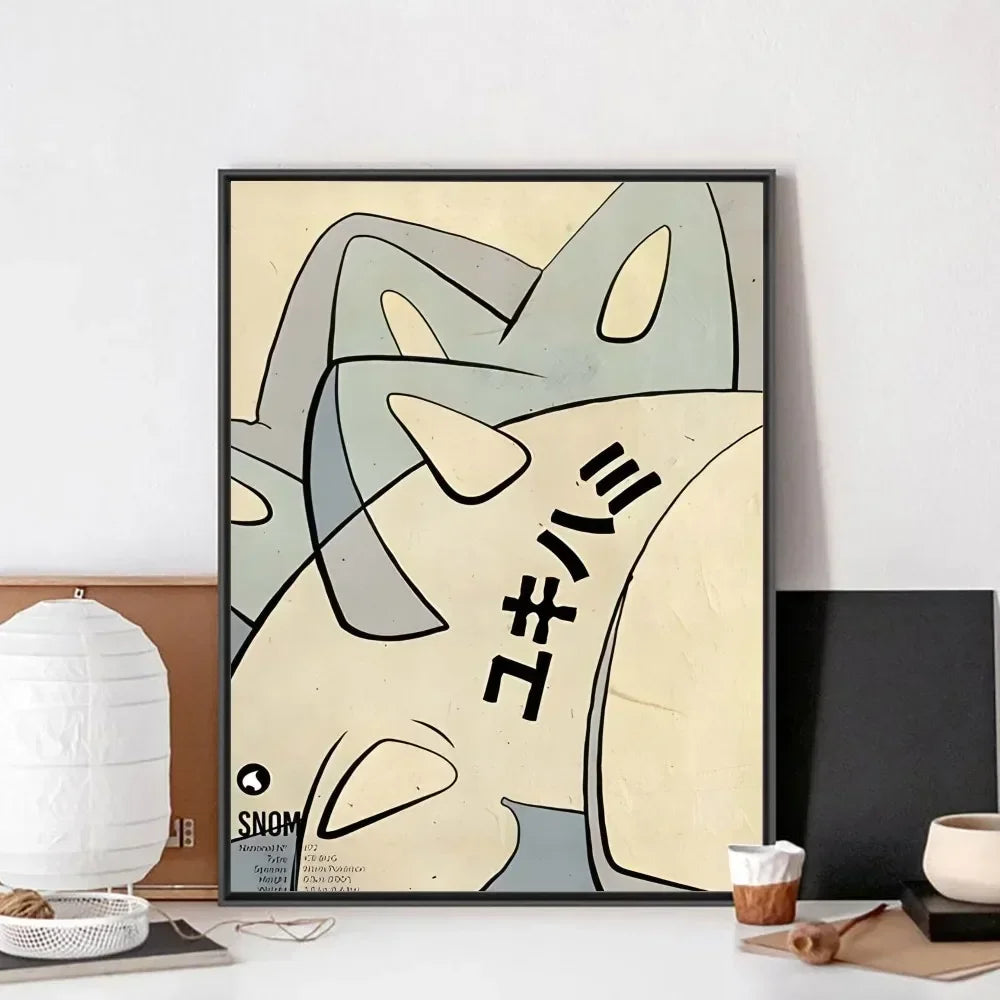 Posters met marmeren textuur en gouden accenten
