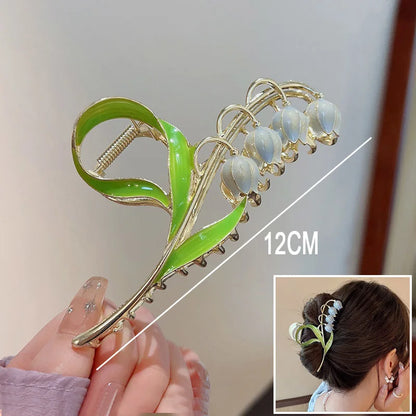 Luxe haarclip met strass steentjes