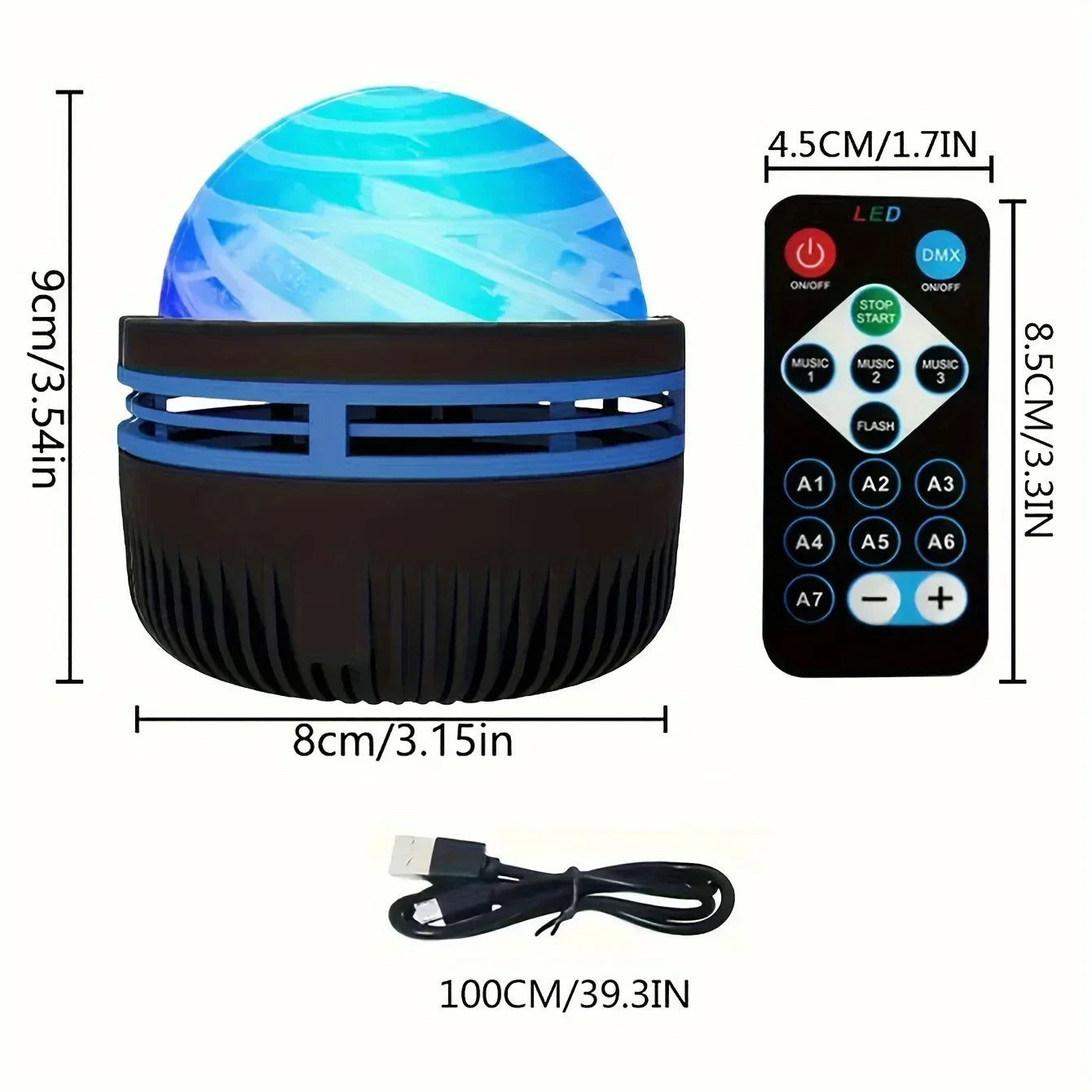 Sterrenhemel projector lamp met maan en wolken