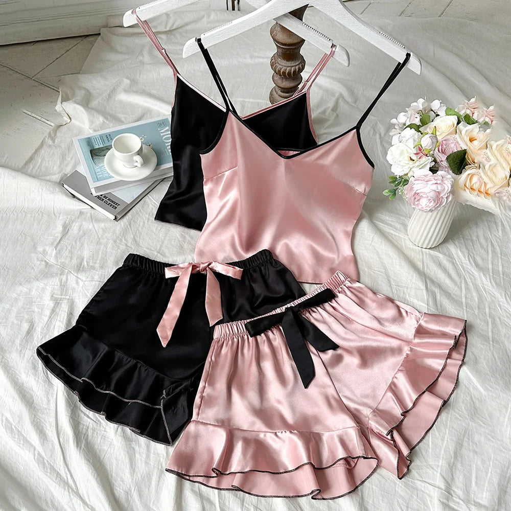 Dames pyjama set met elastisch materiaal