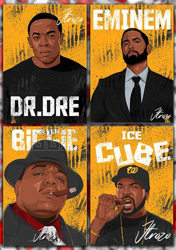 Poster met lijntekening van gezicht