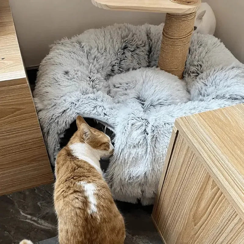 Fluffy kattenmand groot – Zacht als een wolk