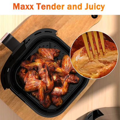 Airfryer XXL - Zilverkleurige elegantie voor gezond en snel koken