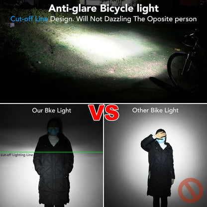 Fietslampjes met rode achterlamp en witte koplamp