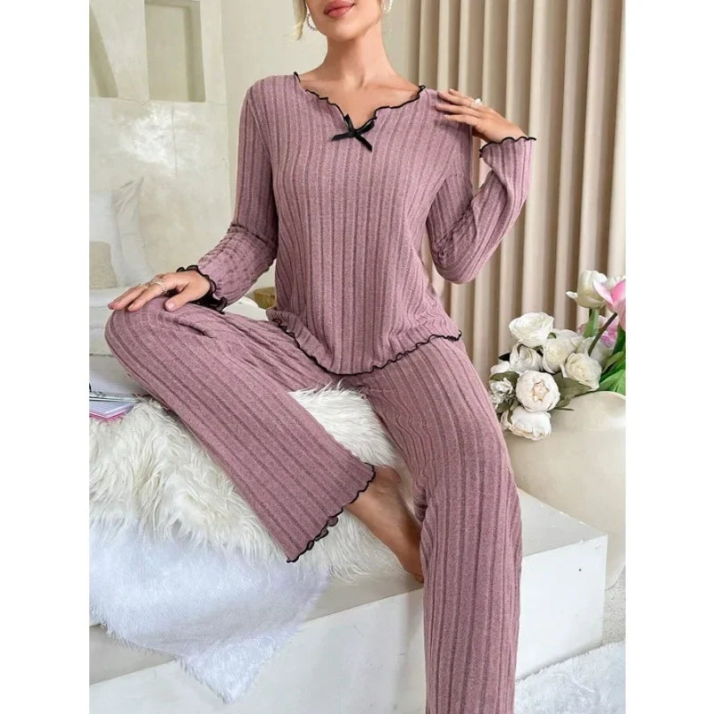 Dames pyjama winter met zachte binnenvoering