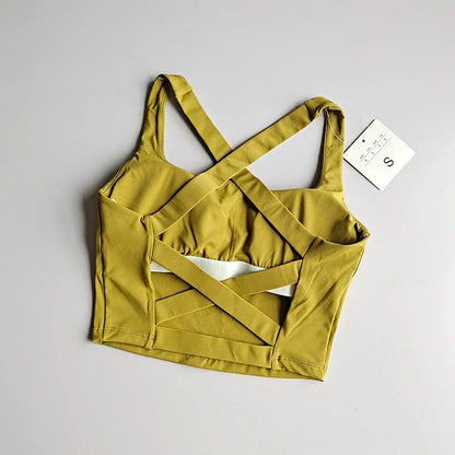 Yoga kleding met lange legging en crop top
