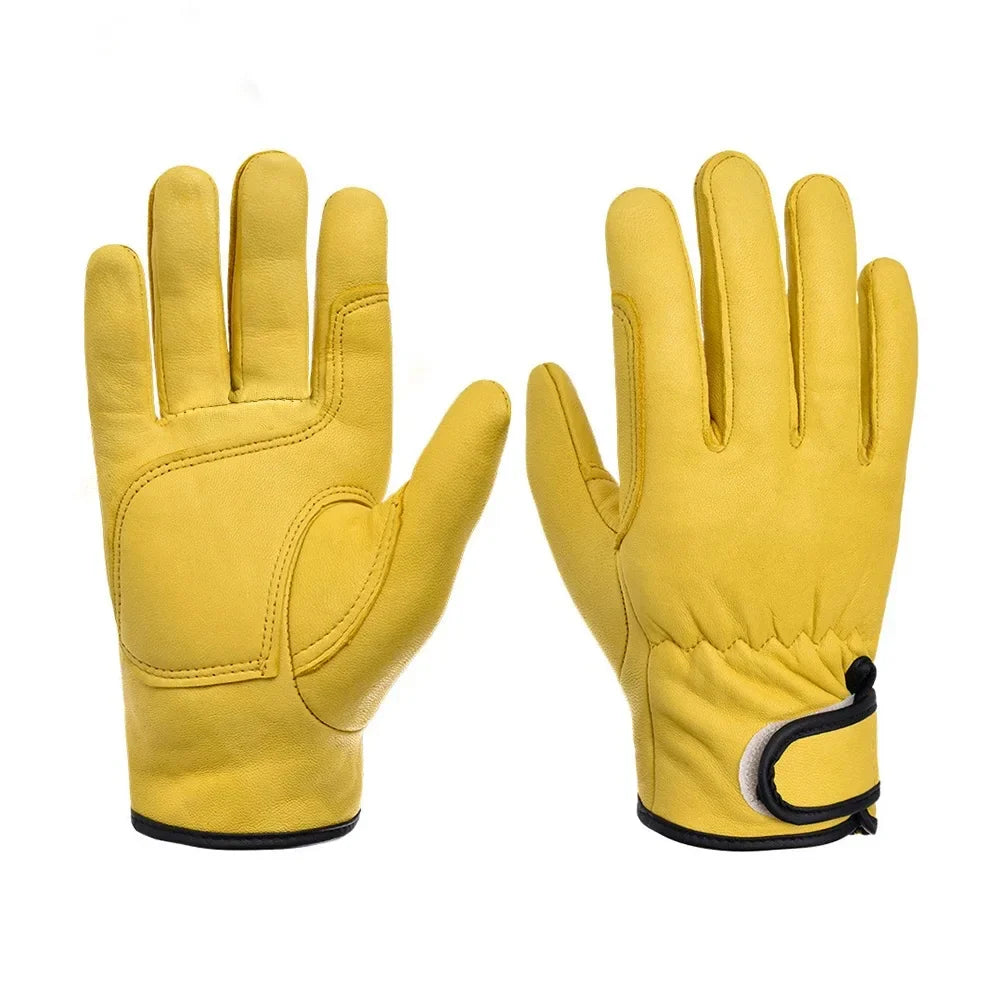 Lederen handschoenen voor heren in klassiek zwart