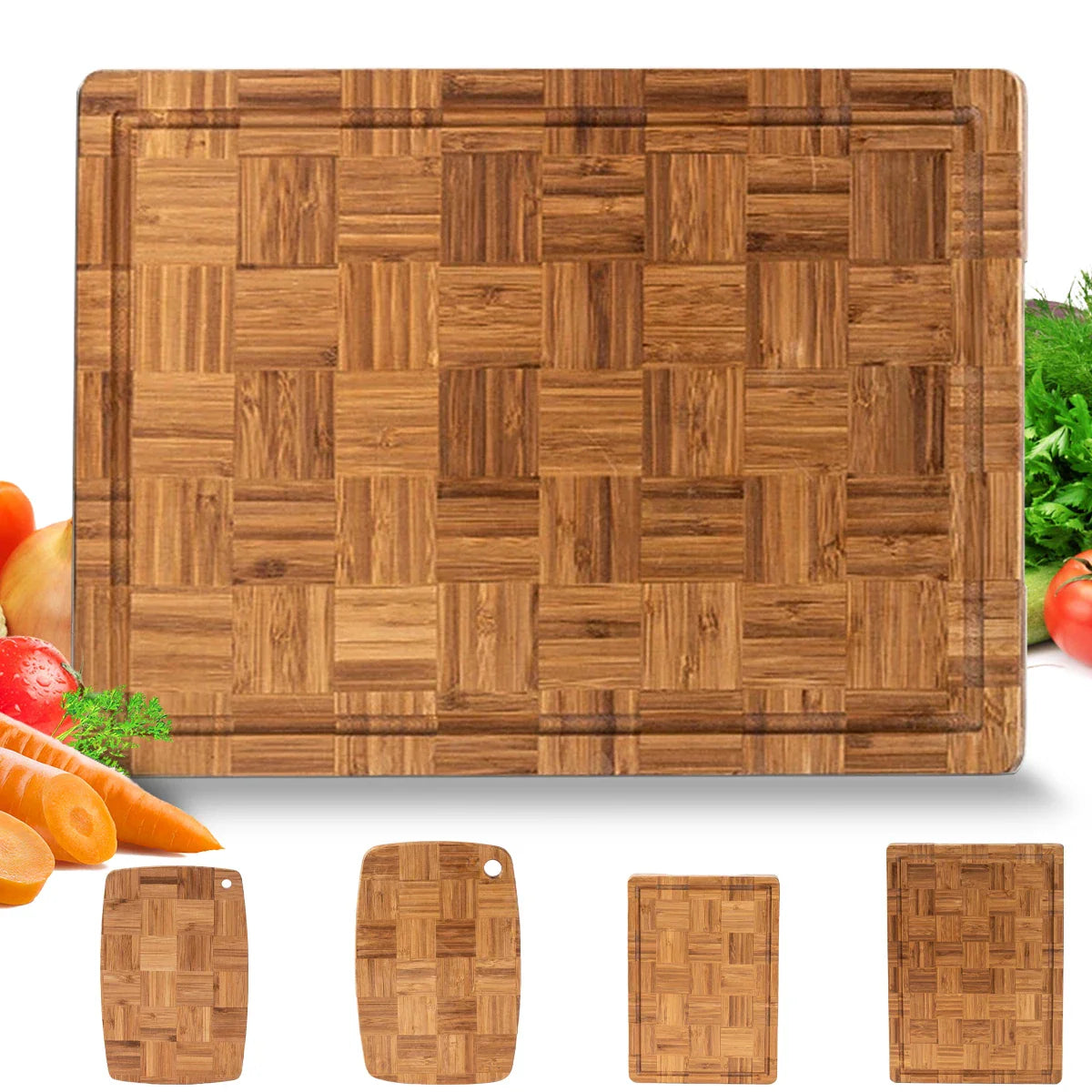 Houten snijplank met handvat voor eenvoudig gebruik