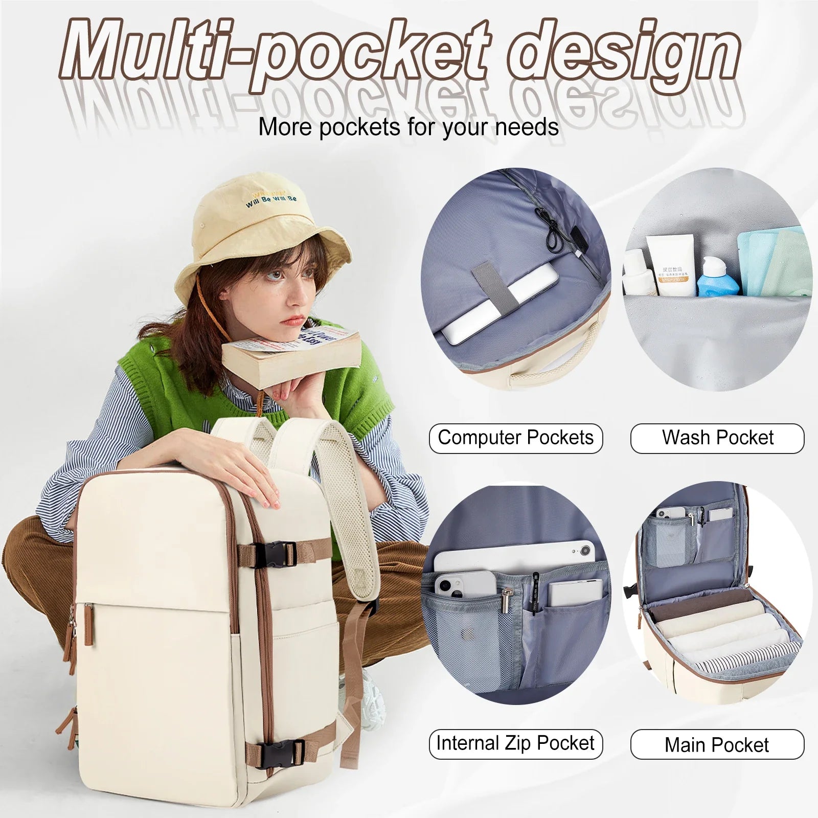 Minimalistische handbagage rugzak – Modern en strak