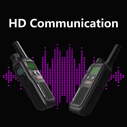 Walkie talkie met riemclip en volumeknop