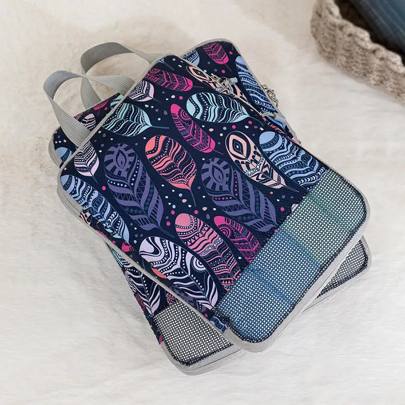 Compacte draagtas met leren details