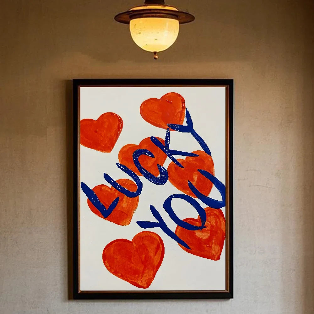 Poster van bloemenveld in de lente