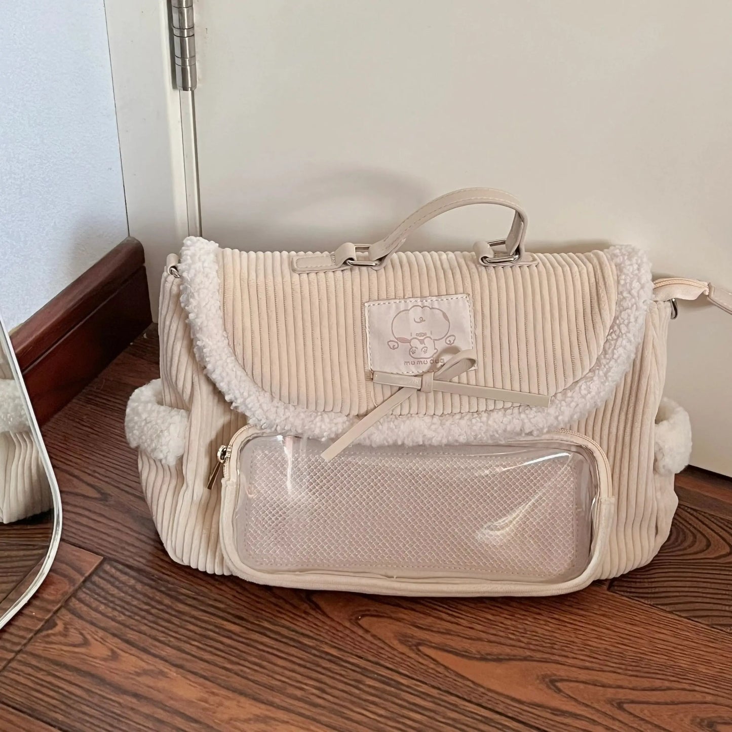 Meiden schooltas met regenboogkleuren – Positieve vibes