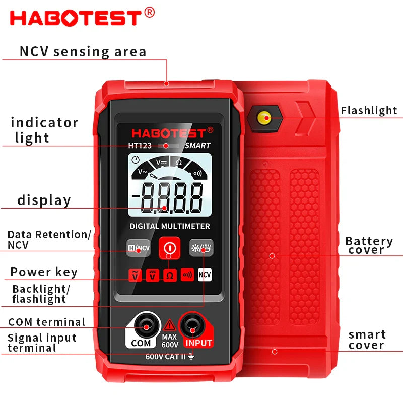 Multimeter met groot bereik voor spanningen