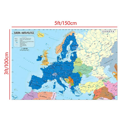 Wereldkaart als fotoprint – Realistische wereldweergave