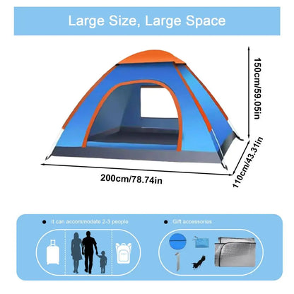Pop up tent met dubbele deur – Gemakkelijk met twee personen