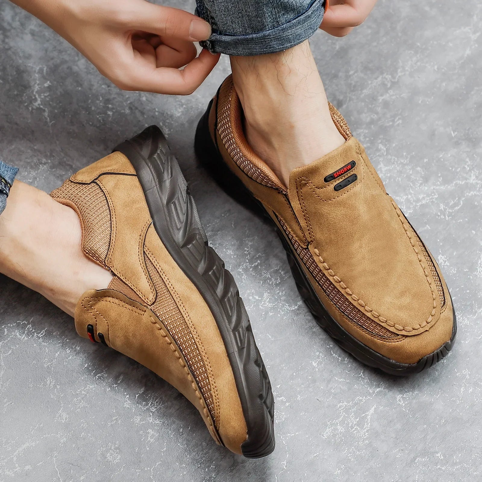 Heren schoenen zonder veters in luchtige stijl