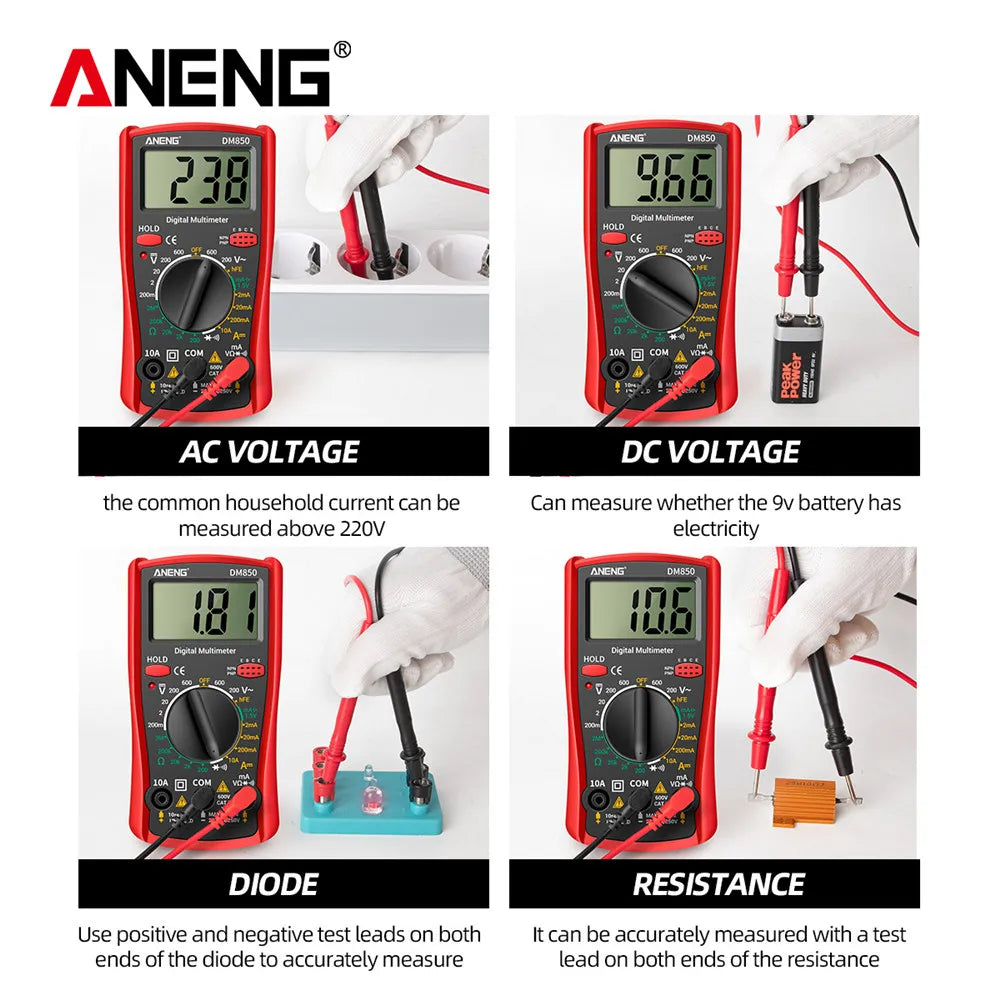 Multimeter voor nauwkeurige spanningsmeting