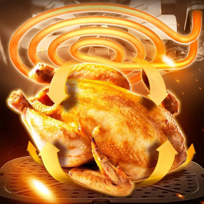 Airfryer XXL - Zilverkleurige elegantie voor gezond en snel koken