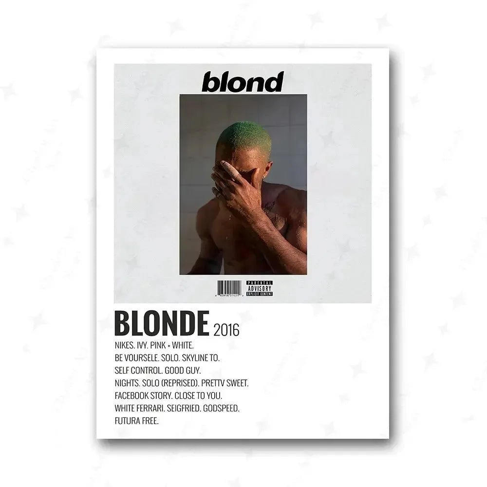 Wandposter met bloemen in vaas