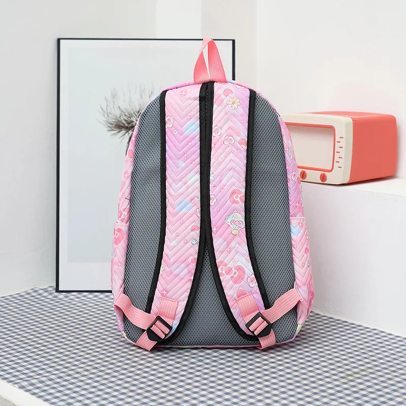 Meiden schooltas met regenboogkleuren – Positieve vibes
