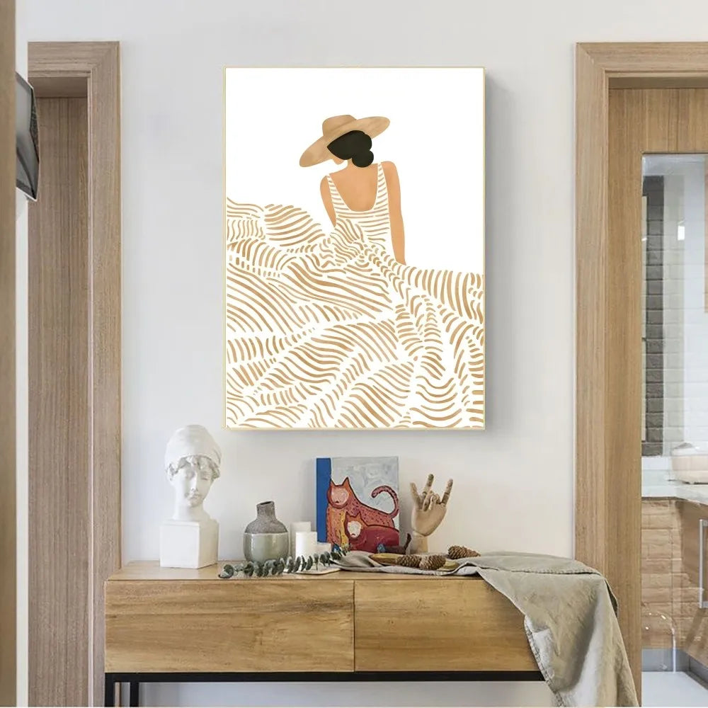 Poster van zeelandschap of duinen